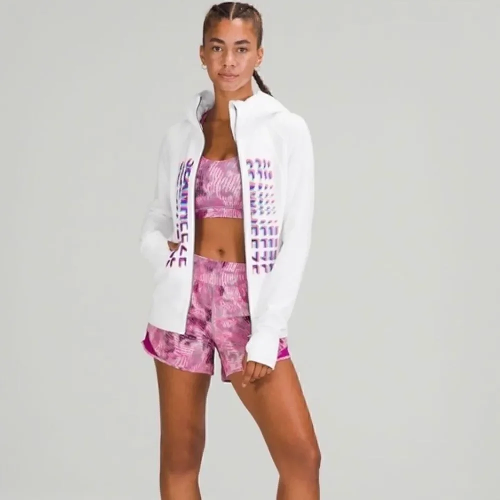 Lululemon Scuba Full Zip Hoodie White Seawheeze NEW